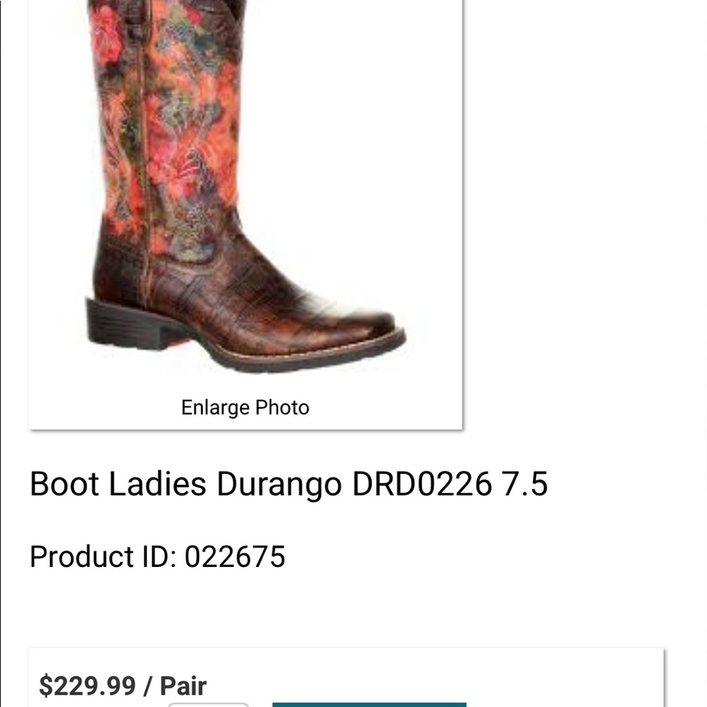 NEW Durango Women’s Cowgirl Boots 9.5 - Picture 4 of 6
